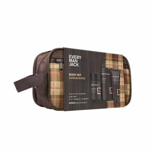 Every Man Jack Sandalwood Body Kit Perspective: front