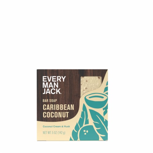 Every Man Jack® Caribbean Coconut Body Bar Soap Perspective: front