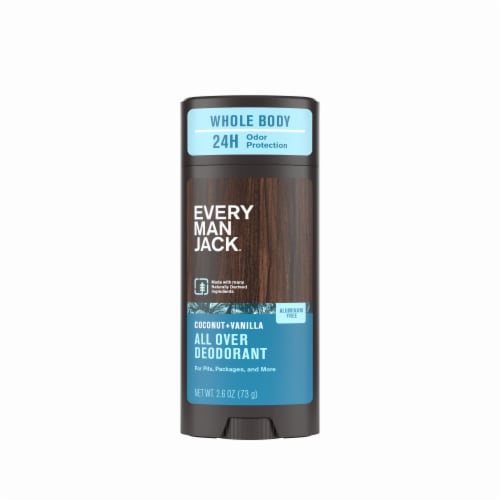 Every Man Jack® Coconut + Vanilla Aluminum-Free All Over Stick Deodorant Perspective: front