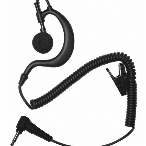 Earphone Connection Earhook Listen Only Earpiece,Black  EP1BC Perspective: front