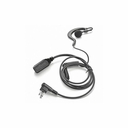 Earphone Connection Earhook Lapel Microphone,Black EP303 Perspective: front