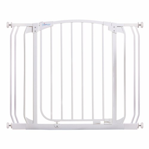 Dreambaby chelsea hallway auto close online security gate in white with extensions