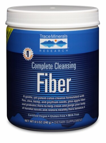 Trace Minerals Research  Complete Cleansing Fiber Dietary Supplement Perspective: front