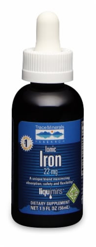 Trace Minerals Liquid Ionic Iron 22 mg Perspective: front