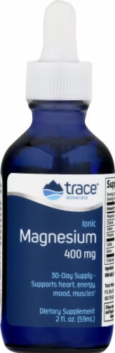 Trace Minerals Ionic Magnesium Dietary Supplement 400mg Perspective: front