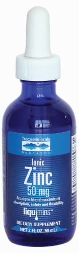 Trace Minerals Ionic Zinc 50 Mg Dietary Supplement Perspective: front