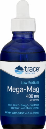 Trace Minerals Mega-Mag Dietary Supplement 400mg Perspective: front