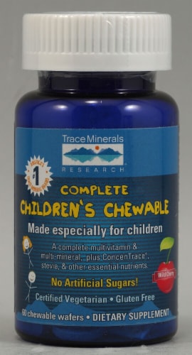 Trace Minerals Research  Complete Children's Chewable   Wild Cherry Perspective: front