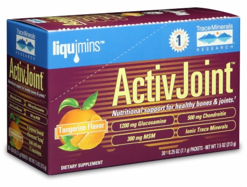 Trace Minerals Research Tangerine Flavored ActivJoint Supplement Perspective: front