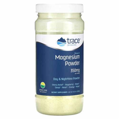 Trace Minerals Research  Stress X Magnesium Powder   Lemon Lime Perspective: front