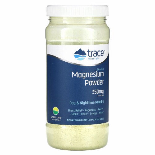 Trace® Minerals Research Stress X Magnesium Powder Lemon Lime Perspective: front