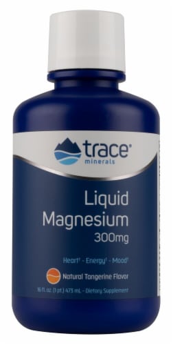 Trace Minerals Research  Liquid Magnesium   Natural Tangerine Perspective: front