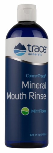 Trace Minerals Research  ConcenTrace® Mineral Mouth Rinse   Mint Perspective: front