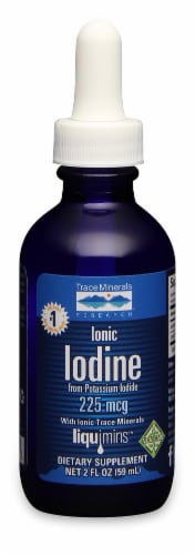 Trace Minerals Ionic Iodine 225mcg Liquid Perspective: front