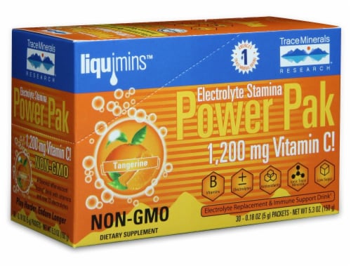 Trace Minerals Research Tangerine Stamina Power Pak Perspective: front
