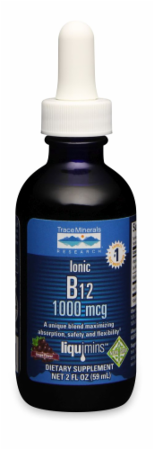 Trace Minerals Liquid Ionic B12 1000 Mcg Perspective: front