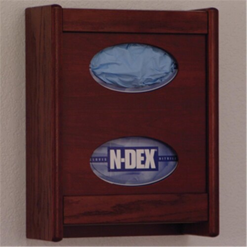 Wooden Mallet WCG2MH 2 Pocket Glove and Tissue Box Holder in Mahogany Perspective: front