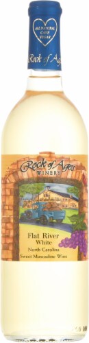 Rock of Ages Winery Flat River Sweet Muscadine White Wine Perspective: front