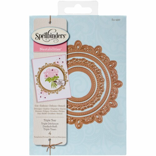 Spellbinders Nestabilities Decorative Elements Dies-Triple Tear, 1