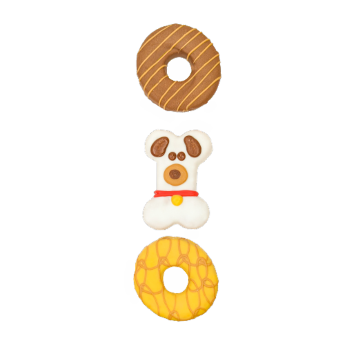 Wufers Donuts & Bone Dog Treats Perspective: front