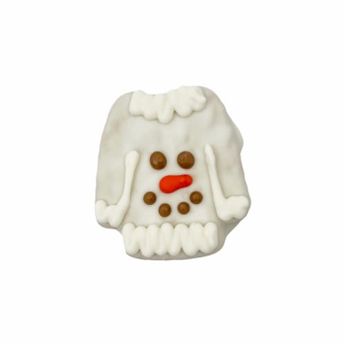 Wufers Snowman Sweater Dog Treats Perspective: front