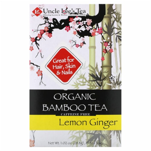 Uncle Lee's  Organic Bamboo Tea   Lemon Ginger Perspective: front