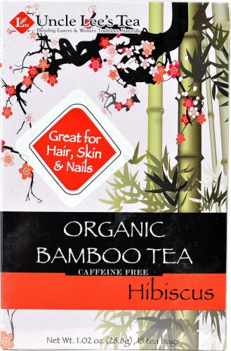 Uncle Lee's  Organic Bamboo Tea   Hibiscus Perspective: front