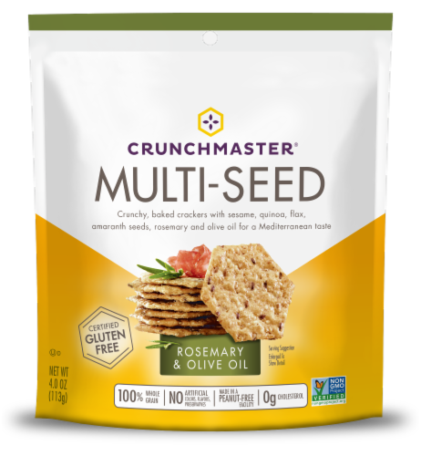 Crunchmaster® Rosemary & Olive Oil Multi-Seed Crackers Perspective: front