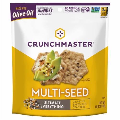 Crunchmaster Multi-Seed Ulimate Everything Baked Crackers Perspective: front