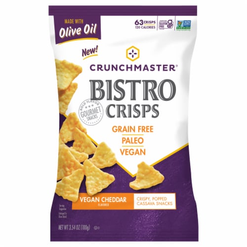 Crunchmaster Vegan Cheddar Crisps Perspective: front
