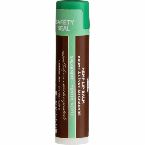 Earthly Body  Hemp Seed Lip Balm   Spearmint Perspective: front