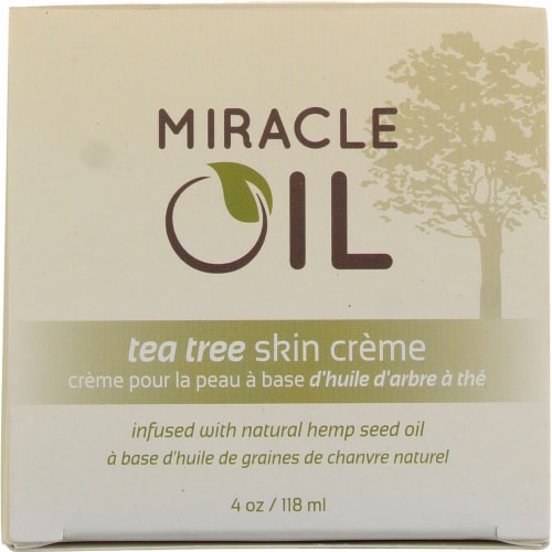 Earthly Body Miracle Oil Tea Tree Cream, 4 oz Perspective: front