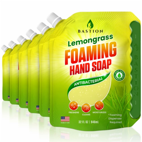 Bastion Foaming Hand Soap Refill - Antibacterial Foam Hand Wash Perspective: front