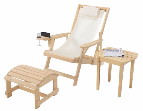 Wood and 2025 canvas sling chair
