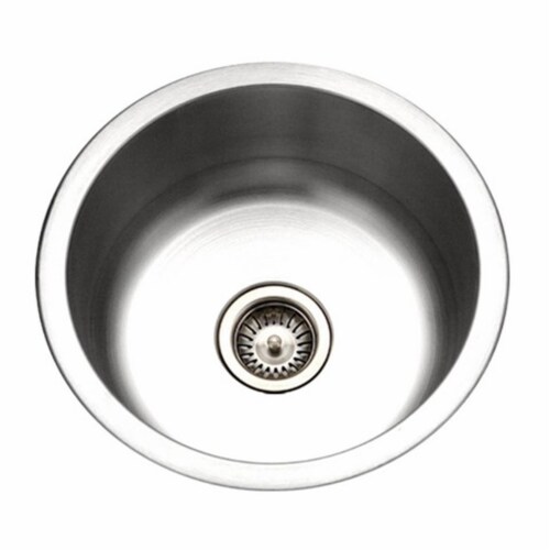 Houzer CF-1830-1 Club Series Undermount Round Bar & Prep Sink- Stainless Steel Perspective: front