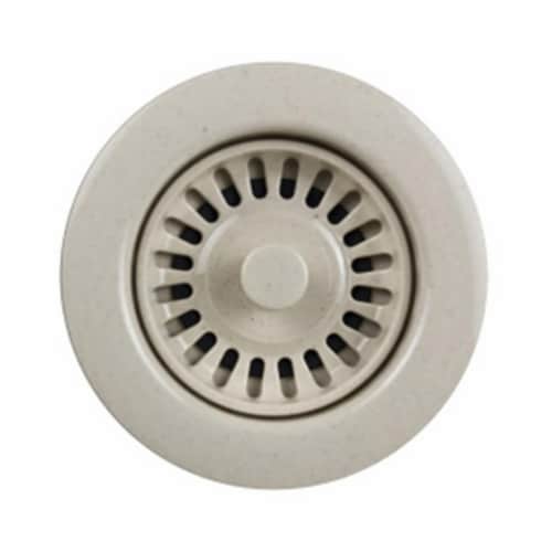 Houzer 190-9267 4.5 x 4.5 x 3.5 in. Speckled Granite Sink Strainer- Plastic - Bone Perspective: front
