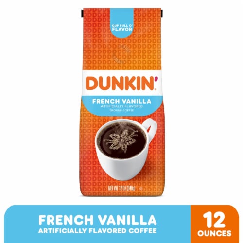 Dunkin' Donuts French Vanilla Ground Coffee Perspective: front