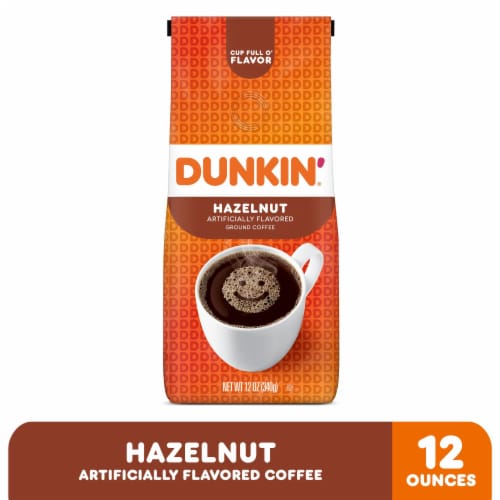 Dunkin' Donuts Hazelnut Ground Coffee Perspective: front