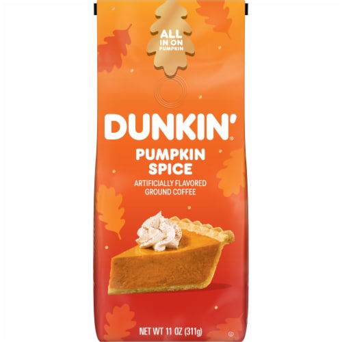 Dunkin'® Donuts Pumpkin Spice Ground Coffee Perspective: front