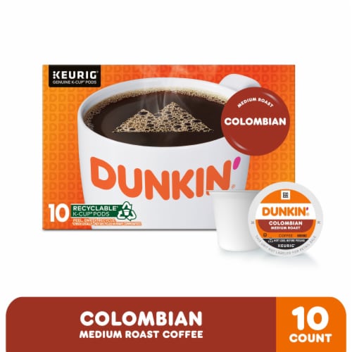 Dunkin 100 Colombian Roast Medium Roast K Cup Coffee Pods 10 ct King Soopers