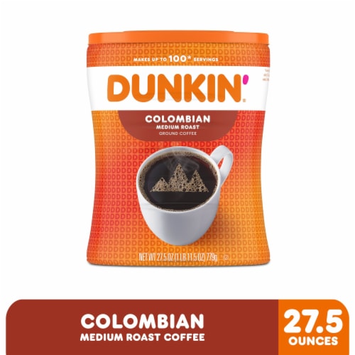 Dunkin’ Colombian Ground Coffee, Medium Roast Perspective: front