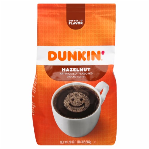 Dunkin' Hazelnut Ground Coffee Perspective: front