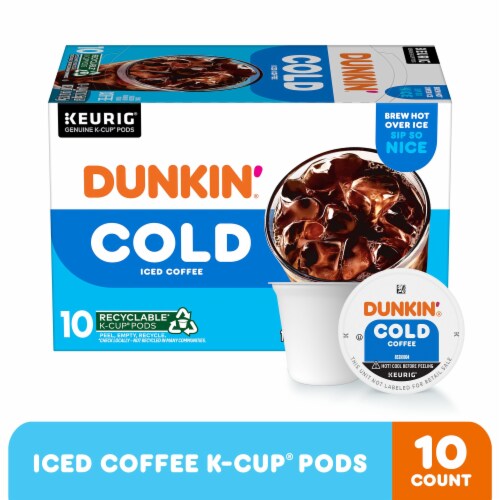 Dunkin’ Cold Iced Coffee, Keurig K-Cup Pods Perspective: front