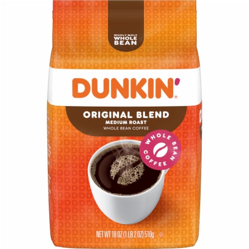 Dunkin’ Original Blend Whole Bean Coffee, Medium Roast Perspective: front
