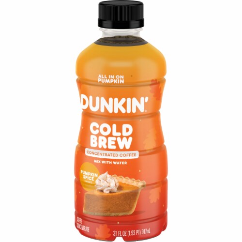 Dunkin'® Pumpkin Spice Flavored Cold Brew Coffee Concentrate Perspective: front