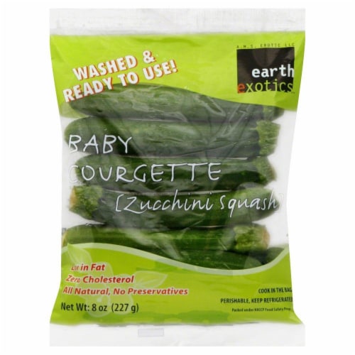Earth Exotics Baby Courgette Zucchini Squash Perspective: front
