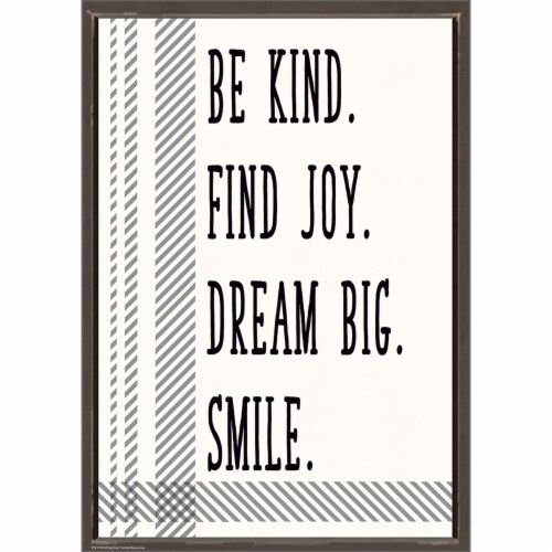 Teacher Created Resources 13-3/8  x 19  Be Kind. Find Joy. Dream Big. Smile. Positive Perspective: front
