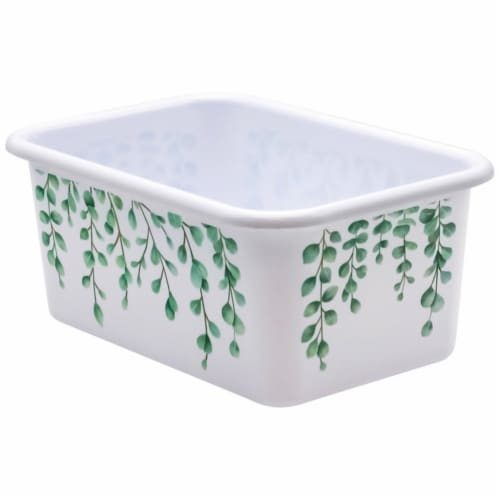 Eucalyptus Small Plastic Storage Bin Perspective: front