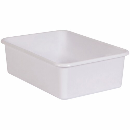 White Large Plastic Storage Bin, 1 - Harris Teeter