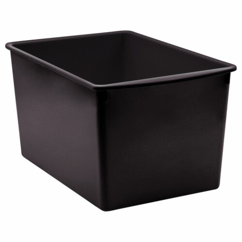 Black Plastic Multi-Purpose Bin Perspective: front